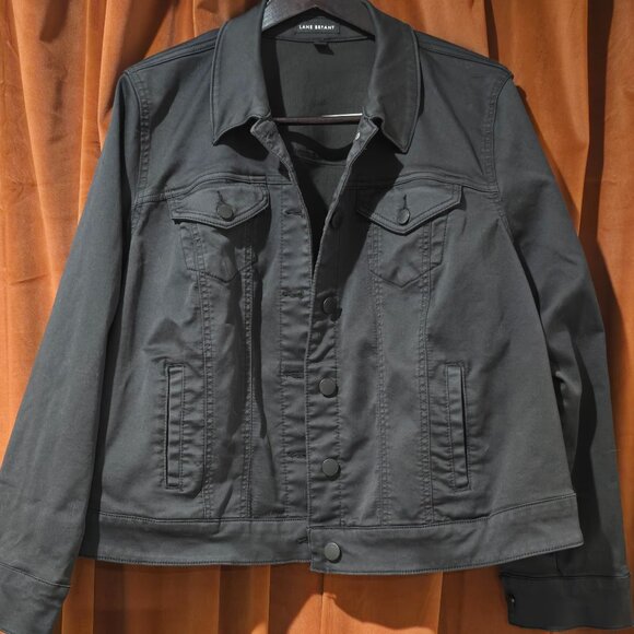Lane Bryant Black Jean Jacket - Picture 3 of 4